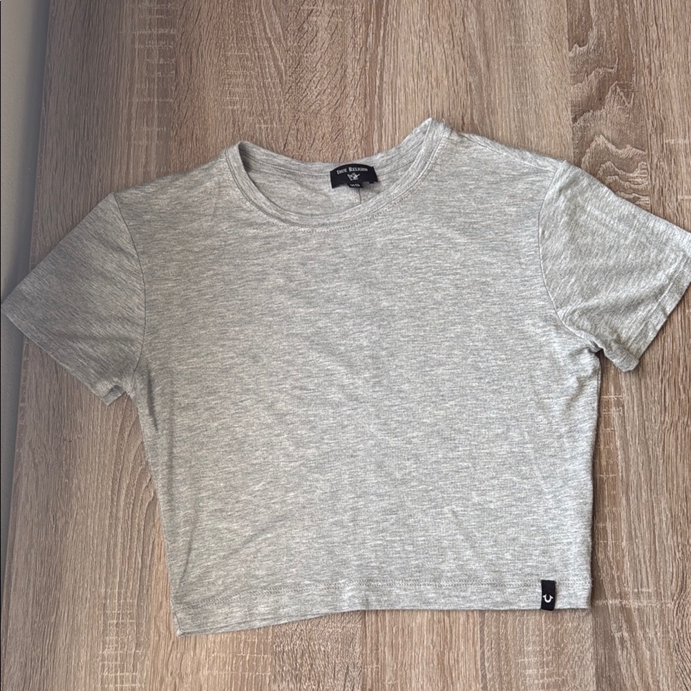 True Religion Gray Crop Top